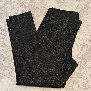 Old navy pixie skinny high rise black and gold shimmer dress pants